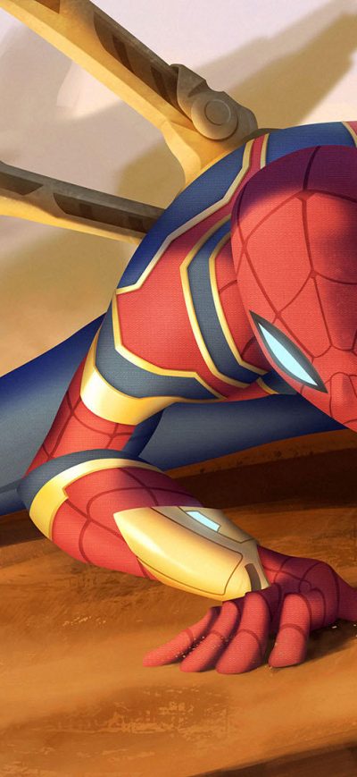 Fond d'écran Iron Spidey Art sur iPhone