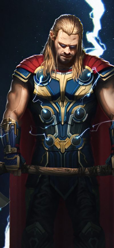 Fond d'écran iPhone Thor Love And Thunder Comic Art 5k