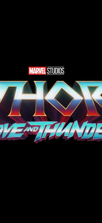 Fond d'écran iPhone Thor Love And Thunder 2021 Logo