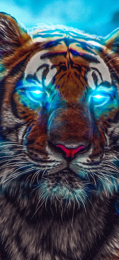 Fond d'écran iPhone Tiger Glowing Eyes