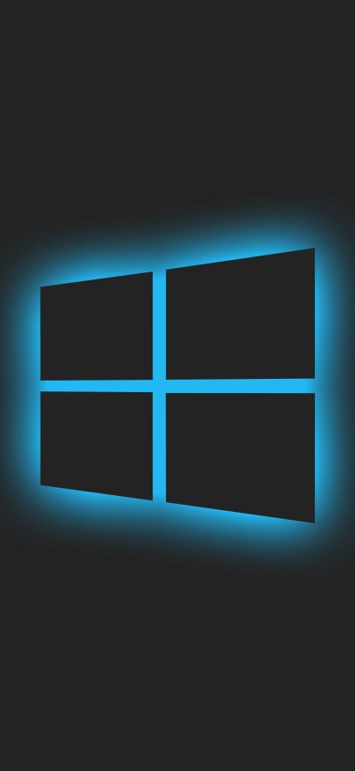 Fond d'écran iPhone Windows Glowing Logo Blue 5k