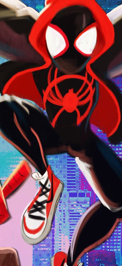Fond d'écran iPhone SpiderMan Into The Spider Verse New Art 4k