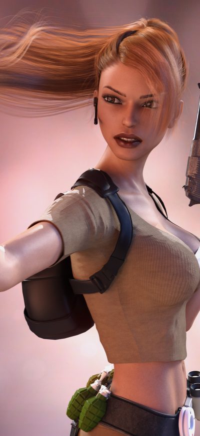 Fond d'écran iPhone Lara Croft Tomb Raider Artwork 4k