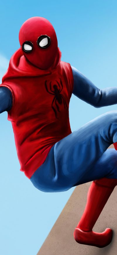 Fond d'écran iPhone Spiderman Homecoming Suit Homemade Artwork
