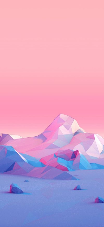 Fond d'écran iPhone Polygon Mountains Minimalist