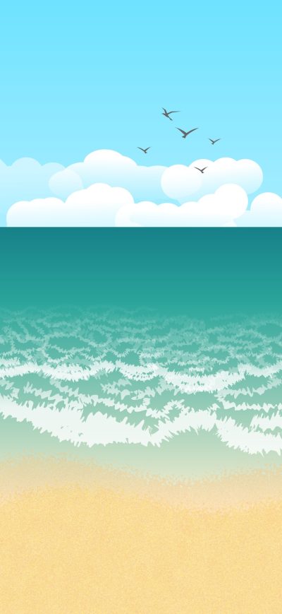 Fond d'écran iPhone Beach Illustration
