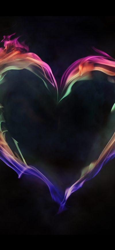 Fond d'écran iPhone Flame Artistic Heart Love 5k