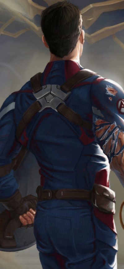 Fond d'écran iPhone Captain America With Thor Hammer