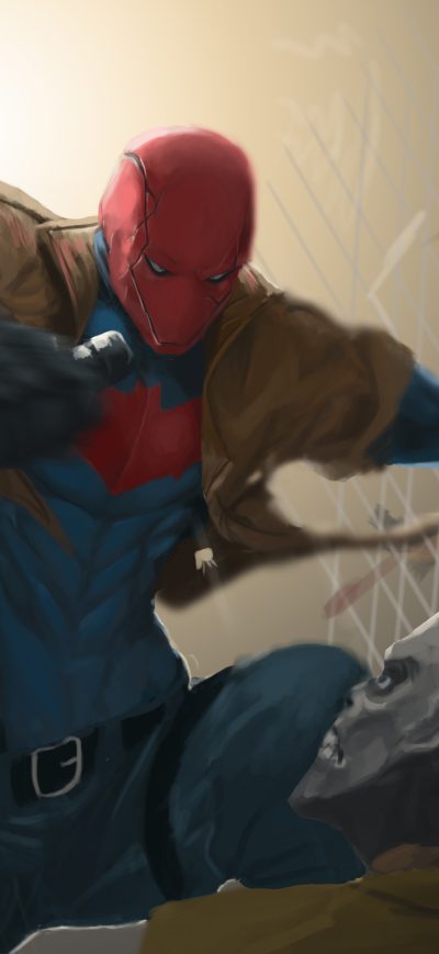 Fond d'écran iPhone Redhood Blackmask Dc Artwork