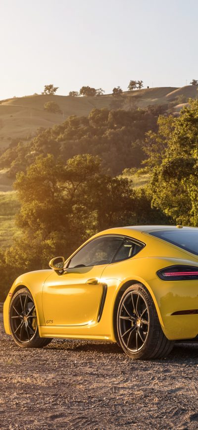 Fond d'écran iPhone 2019 Porsche 718 Cayman GTS Rear Side 4k