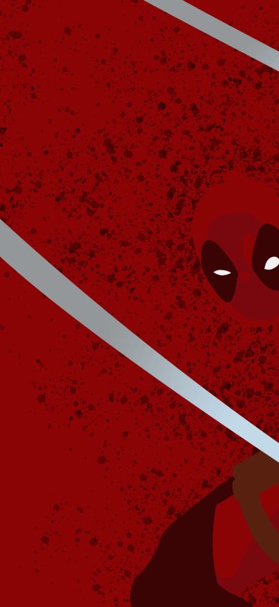 Fond d'écran iPhone Deadpool Minimalist Background 4k