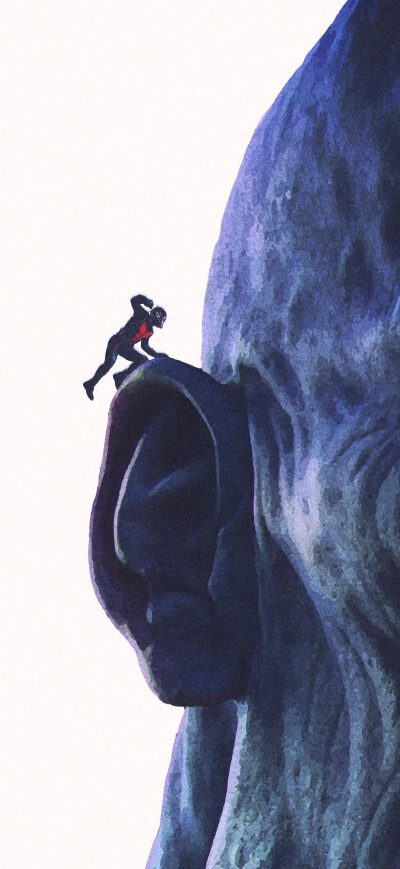 Fond d'écran iPhone Antman Goes Into Ear Of Thanos Artwork