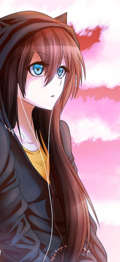 Fond d'écran iPhone Anime Original Pink Sky