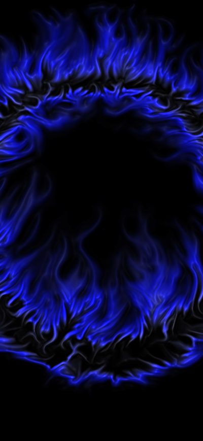 Fond d'écran iPhone Blue Burning Flame Abstract 4k