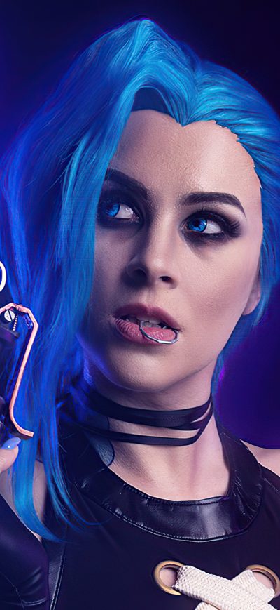 Fond d'écran iPhone Arcane Jinx Cosplay