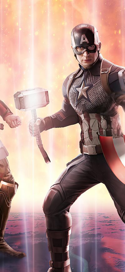 Fond d'écran iPhone Captain America Thor Iron Man Avengers End Game 4k