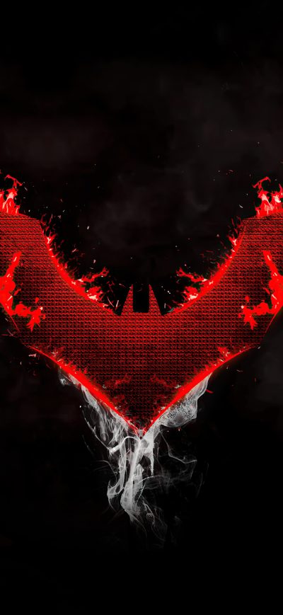 Fond d'écran iPhone Batman Beyond Logo Dark 8k
