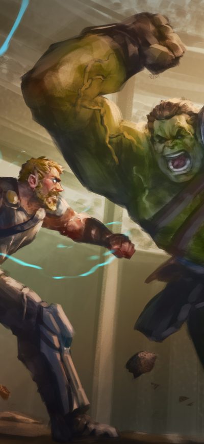 Fond d'écran iPhone Thor Vs Hulk