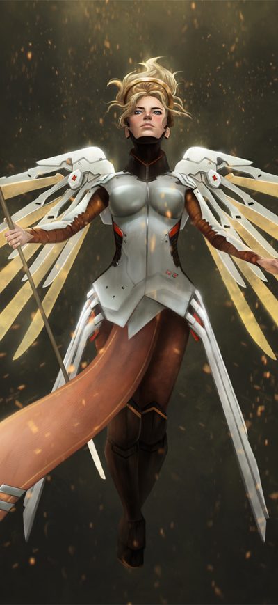 Fond d'écran iPhone Mercy Overwatch Art Hd