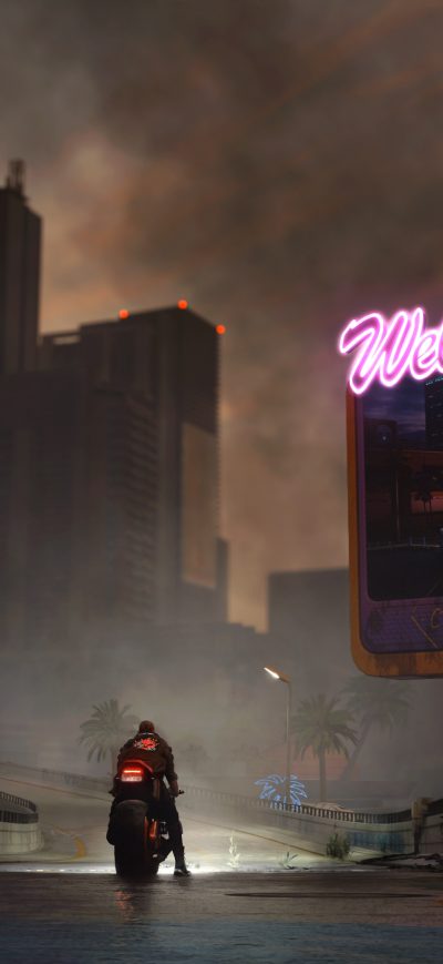 Fond d'écran iPhone Cyberpunk 2077 Welcome