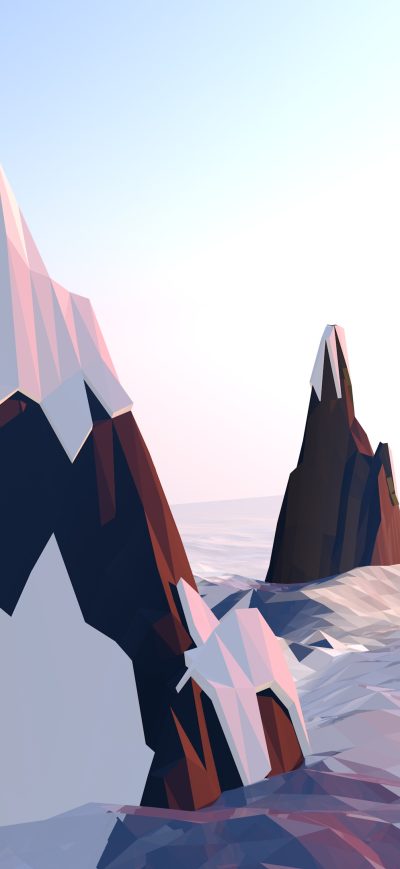 Fond d'écran iPhone Mountains Lowpoly