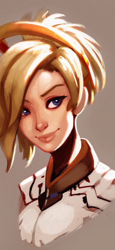 Fond d'écran iPhone Mercy Overwatch Fan Art Hd