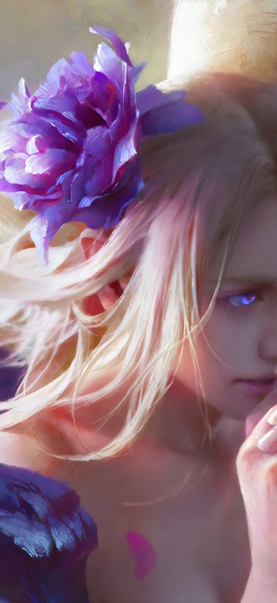 Fond d'écran iPhone Purple Eyes Fantasy Girl