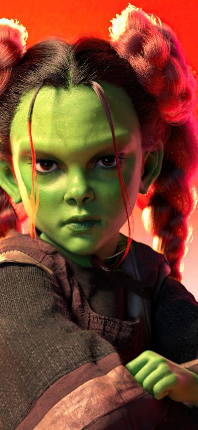 Fond d'écran iPhone Gamora As Kid 4k