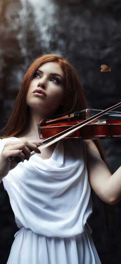 Fond d'écran iPhone Girl Playing Violin 4k