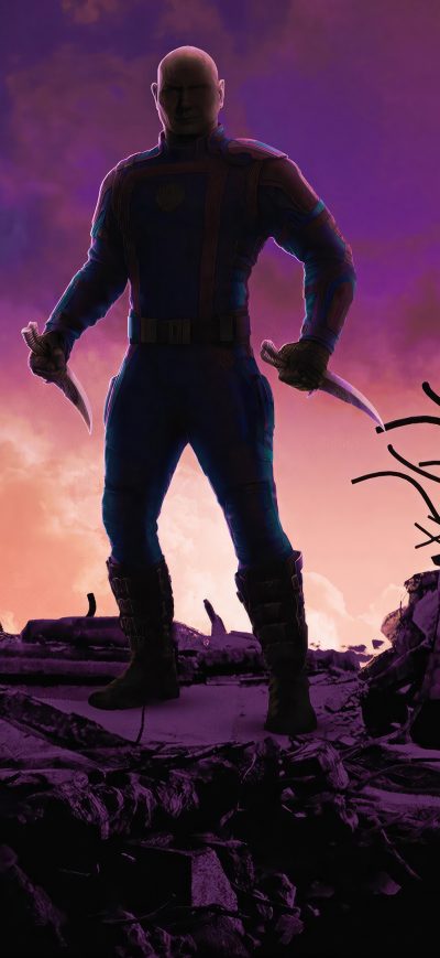 Fond d'écran iPhone Drax The Destroyer Guardians Of The Galaxy Vol 3