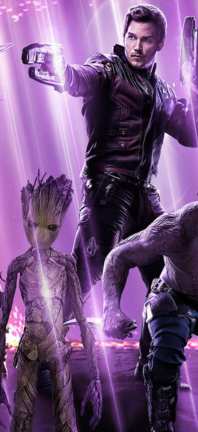 Fond d'écran iPhone Guardians Of The Galaxy X Avengers Endgame 4k