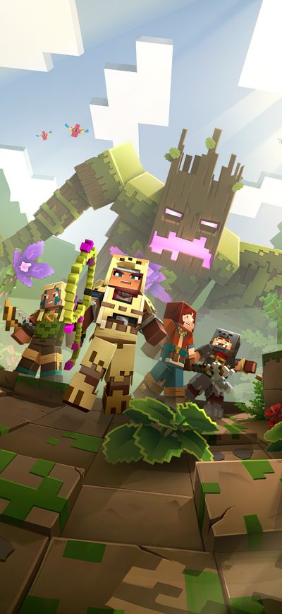 Fond d'écran iPhone Minecraft Dungeons Jungle Awakens Hero