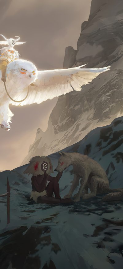 Fond d'écran iPhone Giant Owl Rider 4k