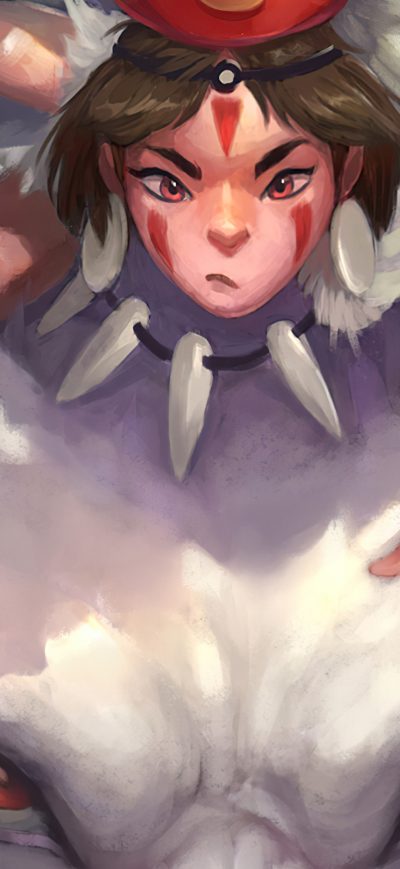 Fond d'écran iPhone Princess Mononoke Fanart 4k