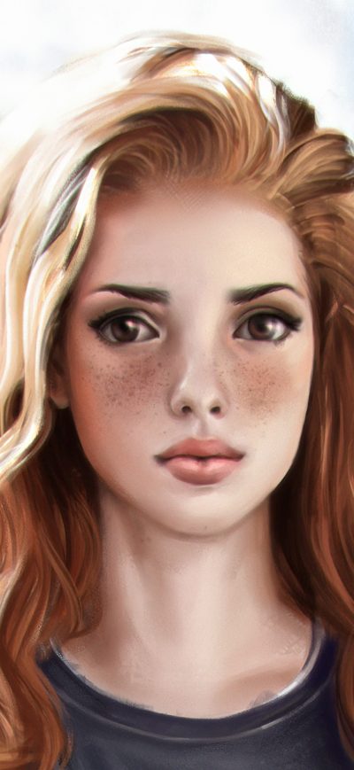 Fond d'écran iPhone Redhead Girl Artistic Art 4k
