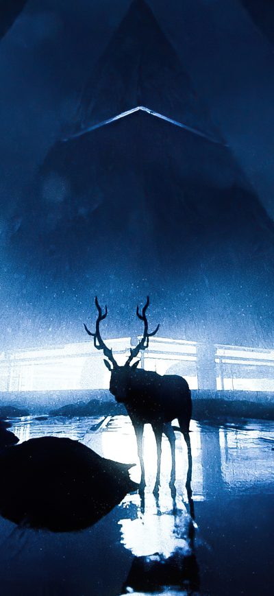 Fond d'écran iPhone Reindeer Scifi 4k