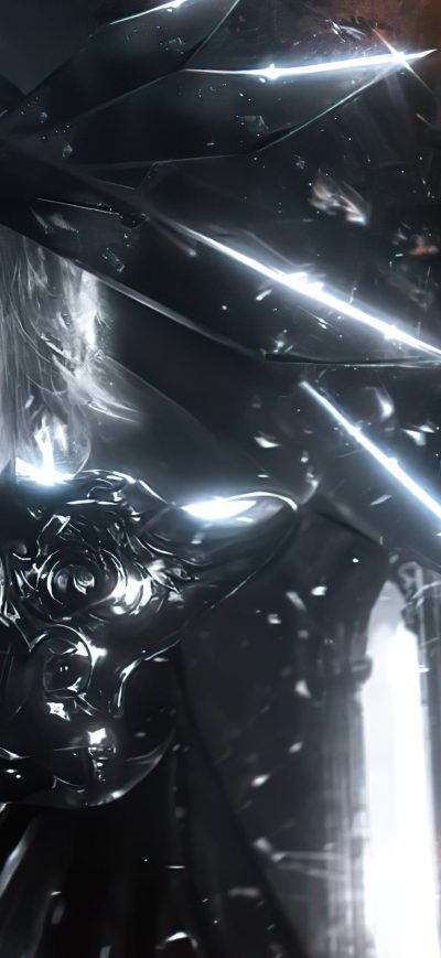 Fond d'écran iPhone Metal Scifi Girl 4k