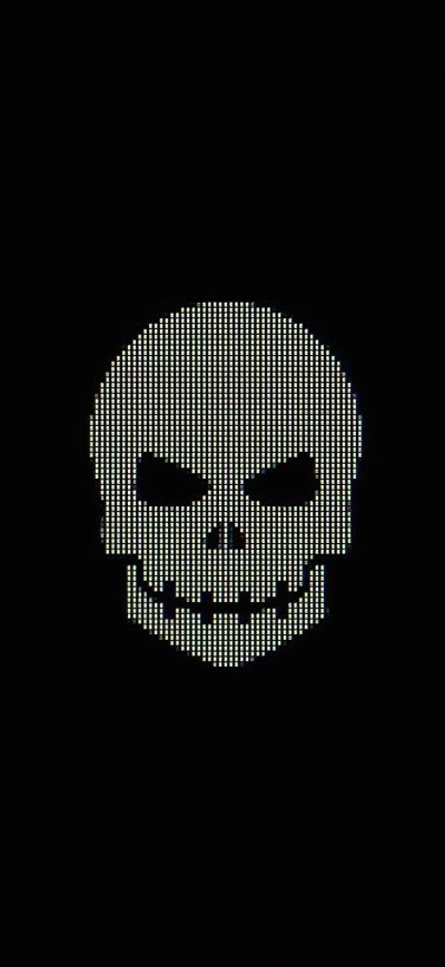 Fond d'écran iPhone Skull Minimal Pixel 4k