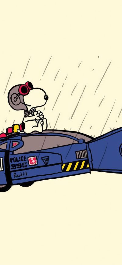 Fond d'écran iPhone Snoopy X Blade Runner Minimal