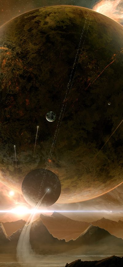 Fond d'écran Space Artwork 4k sur iPhone