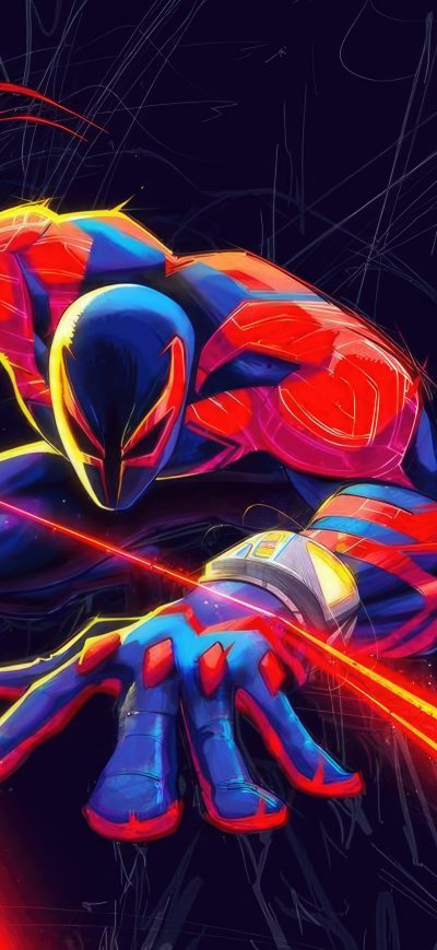 Fond d'écran iPhone Spiderman 2099 Spider Man Across The Spider Verse