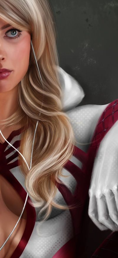 Fond d'écran iPhone Gwen Stacy Spiderman Art