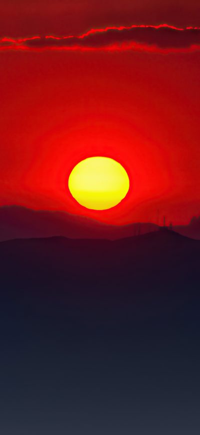 Fond d'écran iPhone Burning Mountain Sunset 5k