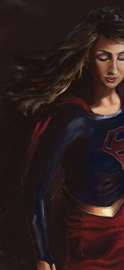 Fond d'écran iPhone Supergirl Paint Artwork