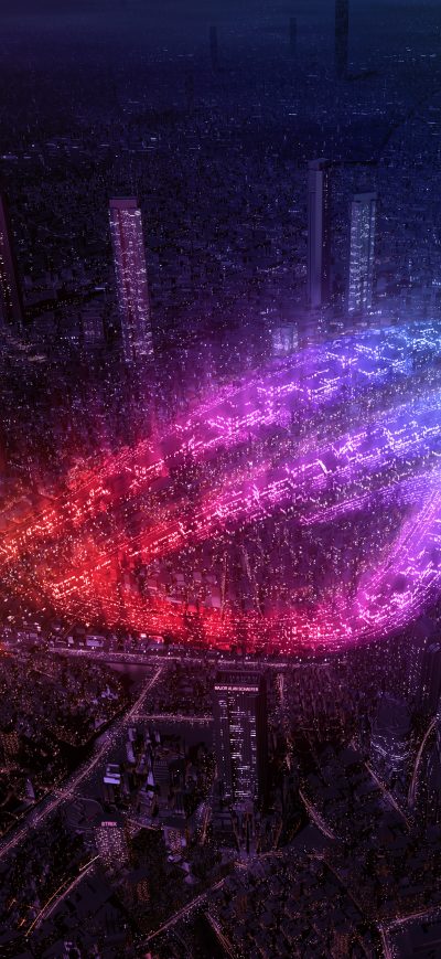 Fond d'écran iPhone Republic Of Gamers City Lights 4k