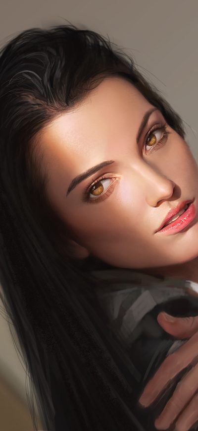 Fond d'écran iPhone Artistic Hazel Eyes Face Girl