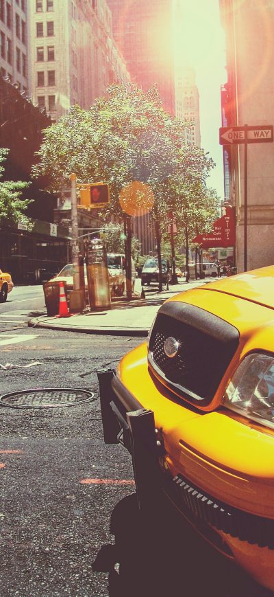 Fond d'écran iPhone Taxi Cab New York City Street Vehicles