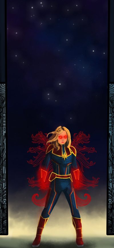 Fond d'écran iPhone Captain Marvel Fan Digital Art