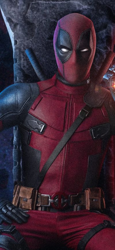 Fond d'écran iPhone Deadpool With Infinity Gauntlet