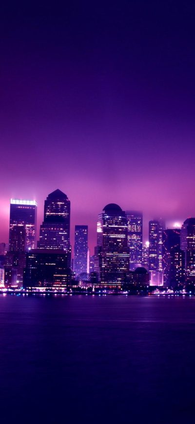 Fond d'écran Aesthetic City Night Lights sur iPhone